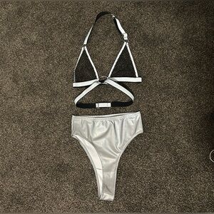 iheartraves Reflective Mesh Rave Set 2 Pieces Bikini